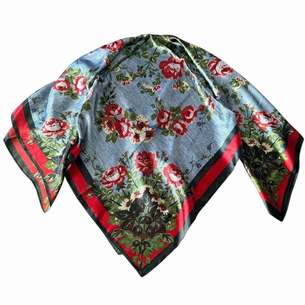 M.O.S.I Floral Satin‎ Scarf 34
